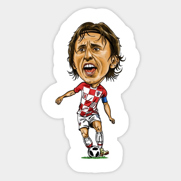 Luka Modric caricature Sticker by tabslabred